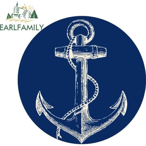 EARLFAMILY 13cm x 12.9cm for Anchor Logo Car Stickers Vinyl Graffiti Sticker Vinyl Waterproof Scratch-proof Window Decal
