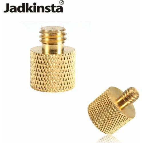 50PCS Screw Adapter 1/4" to 3/8" Tripod Thread Screw Adapter Brass 1/4 3/8 for Tripod Camera Light Stand Accessories Gold Color