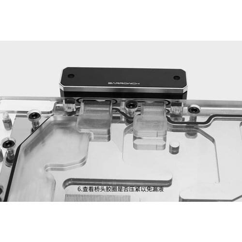 Barrowch FBQTS90-01 water cooler GPU water block digital display Adapter,vertical dedicated 90 degree