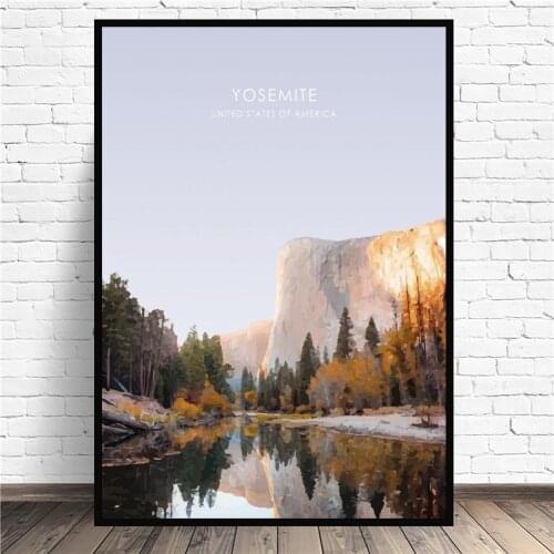 Yosemite Travel Canvas Painting Wall Art Pictures Prints Home Decor Wall Poster Decoration For Living Room