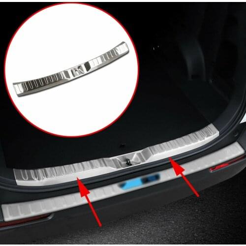 Stainless Steel Car Trunk Tail Rear Bumper Protector Guard Sill Cover Trim Accessories Fit For 2019 2020 Toyota RAV4