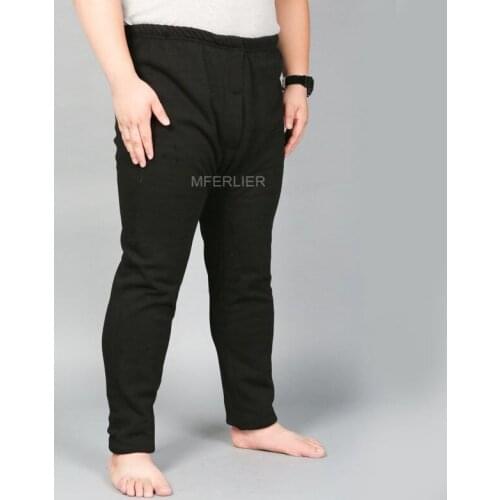 Winter underwear pants 5XL 6XL 7XL waist 150cm Fleece Plus size long john for men
