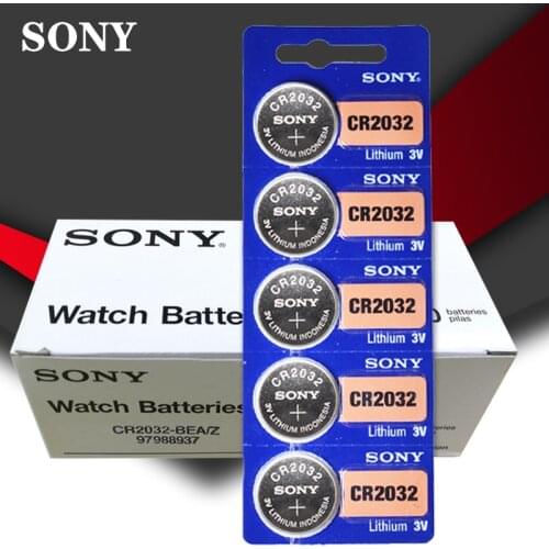 100pcs/lot SONY Original cr2032 Button Cell Batteries 3V Coin Lithium Battery For Watch Remote Control Calculator cr2032