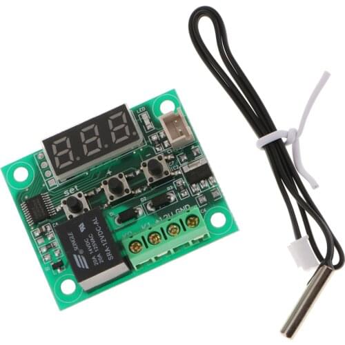 -50-110 Degree Red 12V Digital Thermostat Temp Display Control Sensor Module