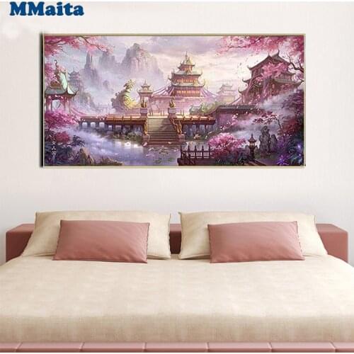5d diy Diamond Embroidery Landscape Picture Of Rhinestones Full Square Japanese Diamond Painting Cherry Blossoms Decor GG5327
