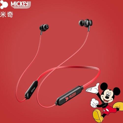 Disney Mickey neck-hung wireless Bluetooth headset in-ear sports running mobile phone call