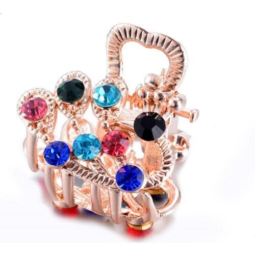 Shinning Rhinestones Peacock Hair Clips 2019 Fashion Women Girls Wedding Hair Accessories Crystal Hair Claws Crab Clip Gifts