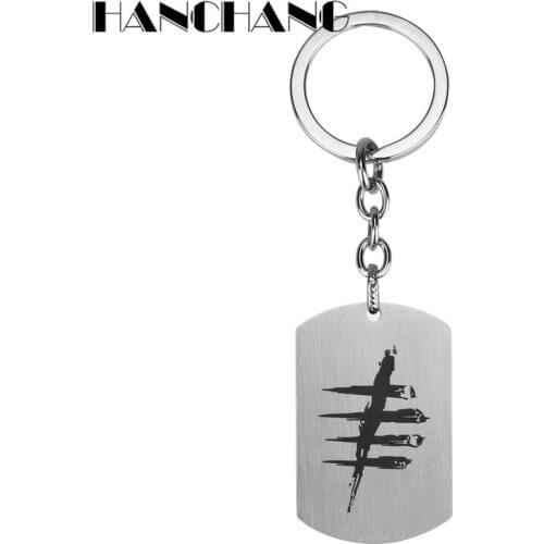 Game Jewelry Dead by Daylight Keychain Dog Tag Pendants Keyrings&Key Chain Stainless Steel Keyfob chaveiro