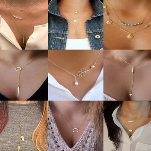 Gold Silver Color Chain Pendant Butterfly Necklace for Women Layered Charm Choker Necklaces Boho Beach Jewelry Gift Cheap чокер