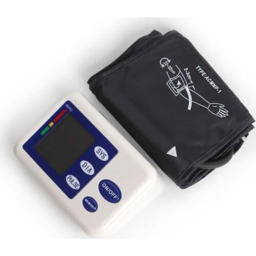 Digital Upper Arm Blood Pressure Monitor Heart Beat Rate Pulse Meter Tonometer Big Screen Sphygmomanometer Pulsometer Measure