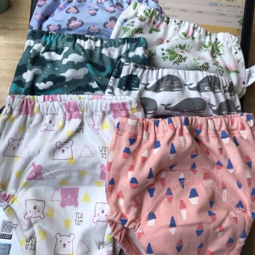 Babyfriend Wholesale Baby Reusable Washable Kids Waterproof Training Pants Cotton Changing Nappy Panties for Toilet Training