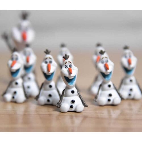 Disney 24pcs 3cm Frozen Olaf Snowman Figure Model Anime Collection Figurine Doll Home Office Diy Decoration