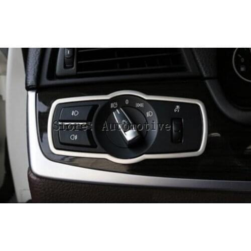 For BMW 5 Series F10 Stainless Inner Head Light Switch Cover Trim 2011-2014 1pcs