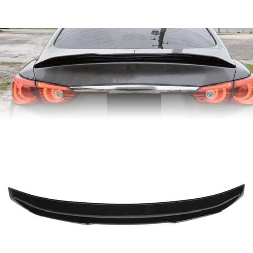 Glossy Black for PSM Style Duckbill Trunk Lid Spoiler Wing Fit for Infiniti Q50 2014 2015 2016 2017 2018 2019 2020 Car style