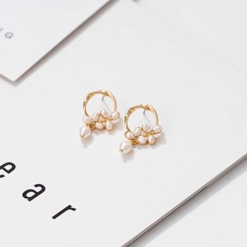 Women jewelry fashion designs freshwater pearl earring for gift party 2 buyers