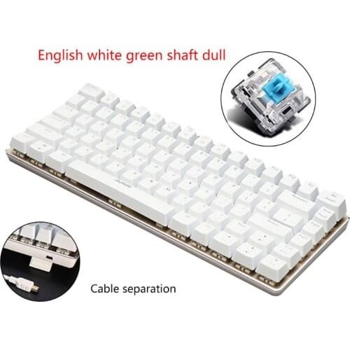 Ajazz AK33 82 Keys Mechanical Keyboard Russian/English Layout Gaming Keyboard RGB Backlight Wired Keypad