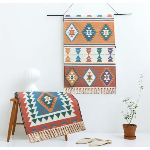 Cotton Linen Carpet Living Room Bedroom Floor Mat Sofa Cushion Table Mattress Bedside Cushion Machine Washable 60*150cm