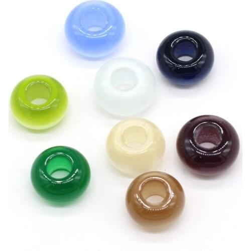 2Pcs Small Pendant Natural Opal Half Hole Round Beads Charms for Jewelry Making DIY Necklace Bracelet Earring Accessories 8x14mm