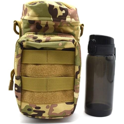 800D Nylon Molle Water Bottle Bag Camping Hydration Backpack Tactical Folding Pouch Bag Holder for Outdoor Travel Hiking Running