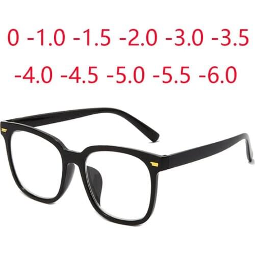 Unisex Big Square Frame Optical Spectacle Myopia Glasses Nearsighted Eyewear 0 -1.0 -1.5 -2.0 -2.5 -3.0 -4.0 -5.0 -6.0