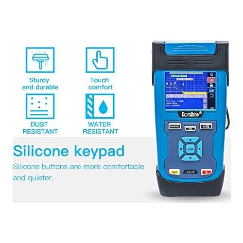 OTDR QX45 Plam Type OTDR 1310/1550nm 32/30dB FTTH KomShine QX45 Fiber Optic SM OTDR Tester 15 Hours Battery Operation