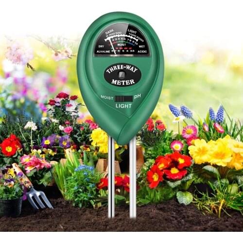 Soil pH Tester 3-in-1 PH Light Moisture Acidity Meter Soil Tester Moisture Meter Plant Soil Monitor Detector for Plants
