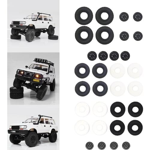 RC Tires Wheel Rims For WPL JJRC MN 1:16 Crawler Car Parts Accs