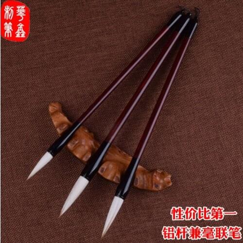 Chinese Wood Tradditional Calligraphy Brush Pen Wolf hair Tip Universal