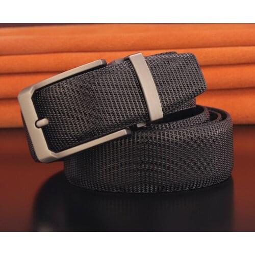 High quality classic pin buckle genuine leather designers fashion belts men luxury Black Cowskin young men casual ceinture homme