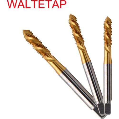 WALTETAP HSSE Left Hand With TIN Spiral Fluted tap UNF 10-32L 1/4-28L 1/4-32L 5/16-24L 3/8-24L 1/2-20L Screw Fine Thread Taps