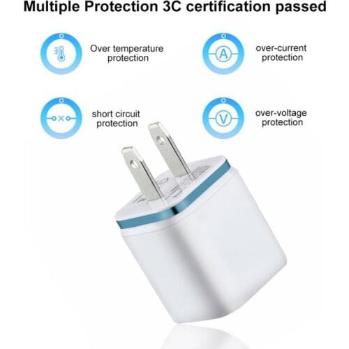 USB Charger Fast Charge Multi Plug Adapter Wall Mobile Phone Charger For IPhone Huawei Smartphone For IPhone Samsung IPad Xiaomi