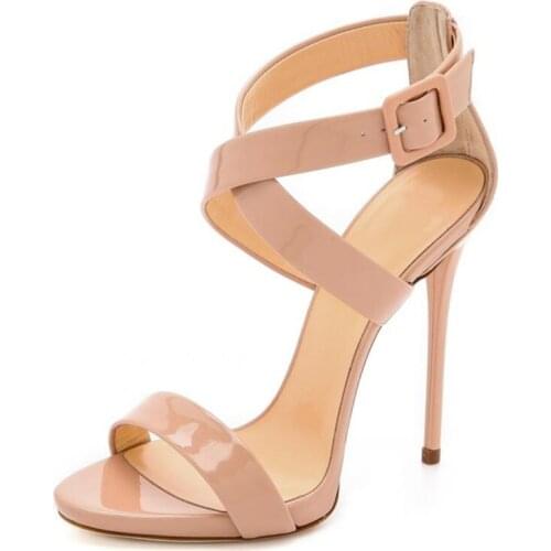 Carole Levy 2019 summer new ultra high heel sandals buckle nude sandals explosion models womens shoes