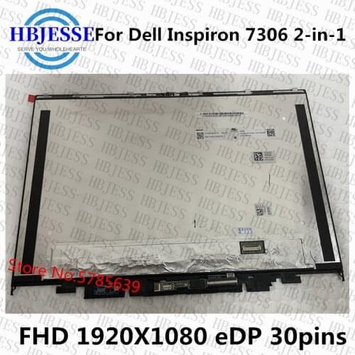 13.3'' FHD UHD For Dell Inspiron 13 7000 7306 2-in-1 P125G P125G002 LCD LED Touch Screen Digitizer Laptop Replacement Assembly