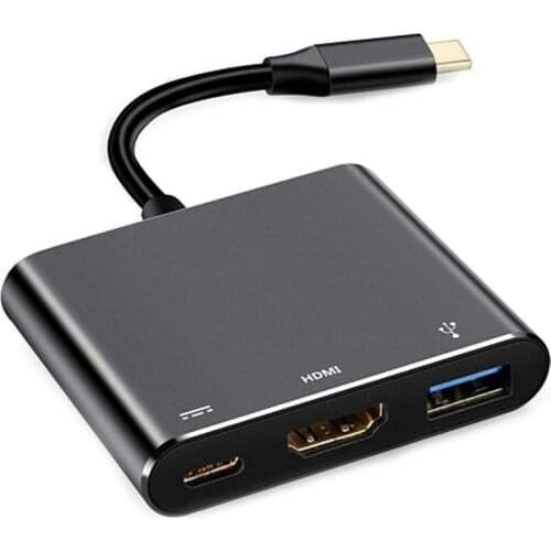 1Pc 3 in 1 USB 3.1 Converter Adapter Typec to hdmi HDMI/USB 3.0/Type-C Docking Station For Apple Macbook adapter
