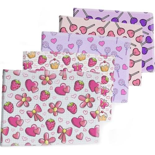 50*145CM Fabric Valentines Day Love Design Printed Polyester Cotton Twill Fabric Patchwor Printed