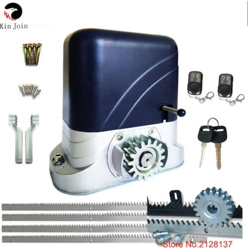 Industrial Home AC220V/110V 500-1300kg Automation Auto Electrical Sliding Gate Opener Engine With 4m Steel Rack A Se