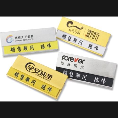 Free shipping 20pcs/lot customized logo name badge; metal name plate; name holder; badge holder nb8