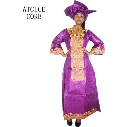 Free shipping african dresses for women dashiki traditional african basin riche embroidery design long dress A114