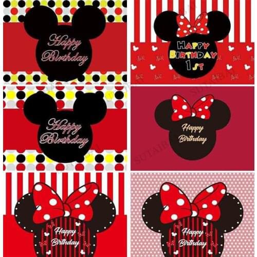 Big Red Bow Polka Dots Striped Kids Birthday Photo Background Newborn Baby 1st Birthday Party Backdrop Family Dinner Table Decor