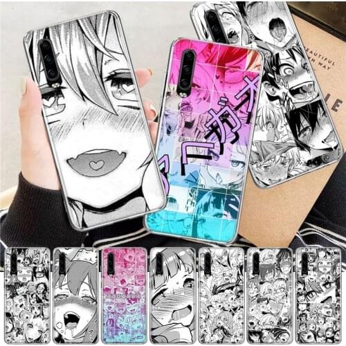 Anime Girl Japan Manga Face Soft Cover Phone Case For Huawei P30 P20 P10 P40 Mate 30 20 10 Pro Lite P Smart Z Plus + Customized