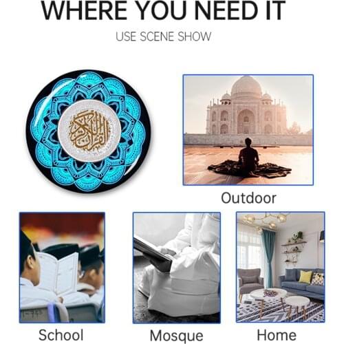 Digital Speaker 8GB USB Rechargable Muslim Style Nights Lights for Kids Room Xmas Gifts