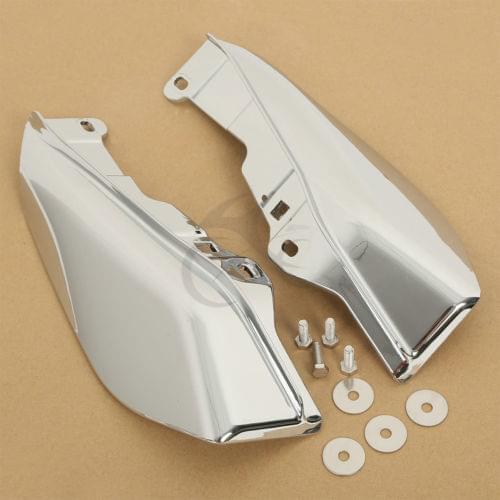 Chrome Pair Mid-Frame Air Deflectors For Harley-Davidson Touring Models FLHT FLTR FLHX Road King Electra Street Glide Ultra