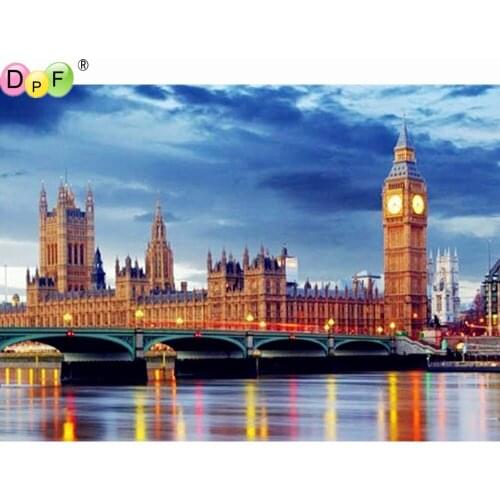 DPF DIY bridge 5D home decor mosaic full square diamond painting cross stitch diamond embroidery Cartoon crafts Kits scenery