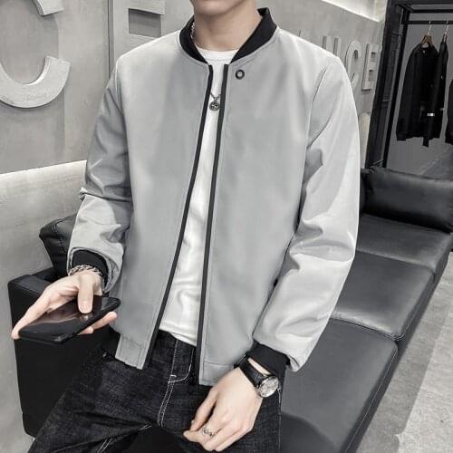 DYB&ZACQ New Summer 2021 Zipper baseball suit Womens spring jacket Trend of the gray jacketMens windbreaker