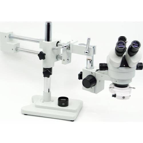 FYSCOPE 3.5X-90X! Double Boom Stand Stereo Zoom trinocular Microscope+ 1080P 30fps HDMI Camera+64pcs 4 Zone control light