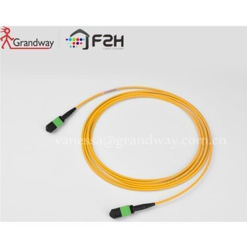 [Grandway Original] 8Fibers MPO-MPO Male to Female Type B OS2 SingleMode 9/125um LSZH Low loss trunk cable 1m