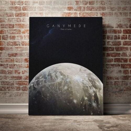 Solar System Canymede art Poster Canvas Wall Art Decoration prints for living Kid Children room Home bedroom decor painting