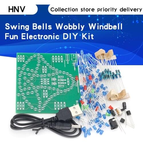 Laboratory Swing bells Wobbly Windbell Fun Electronic DIY Kit Wring 95 LEDs Wind bell 5V 9V