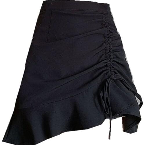 Cyanlee 2020 Summer Skirt Women Korean High-Waiste Irregular Ruffles Trumpet Skirts Lady Mermaid pleated skirts