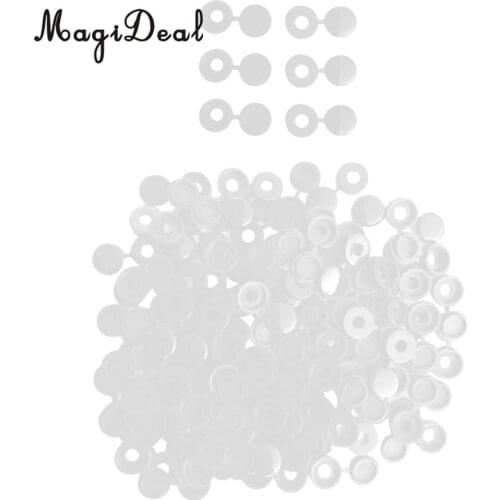 MagiDeal 100 Pieces M6 Hinged Plastic Screw Cover Cap Car Home Furniture Decor White/Black